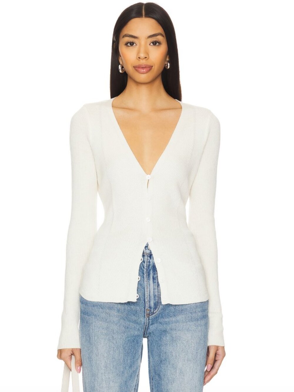 Favorite Daughter The Serena Top Rib Merino Wool Cardigan